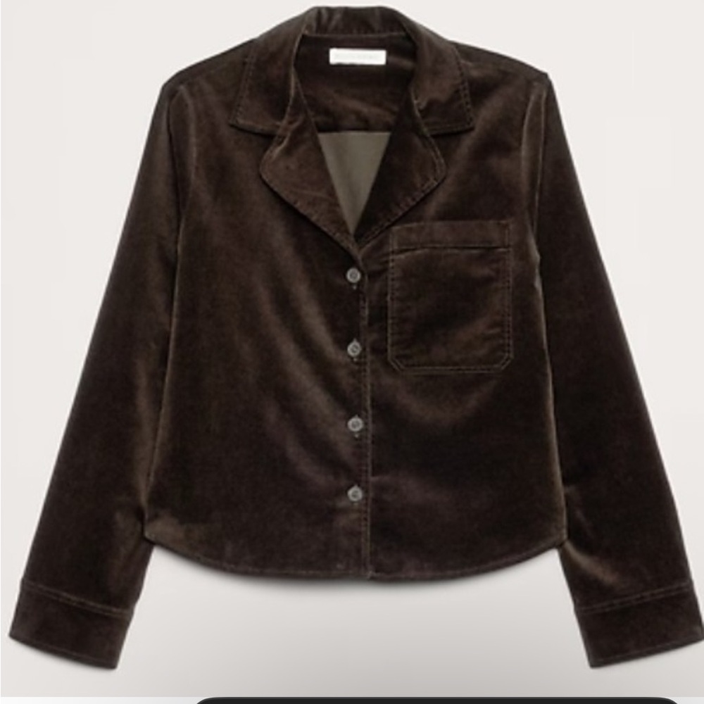 Banana Republic Dark Brown Corduroy Button-Front Jacket